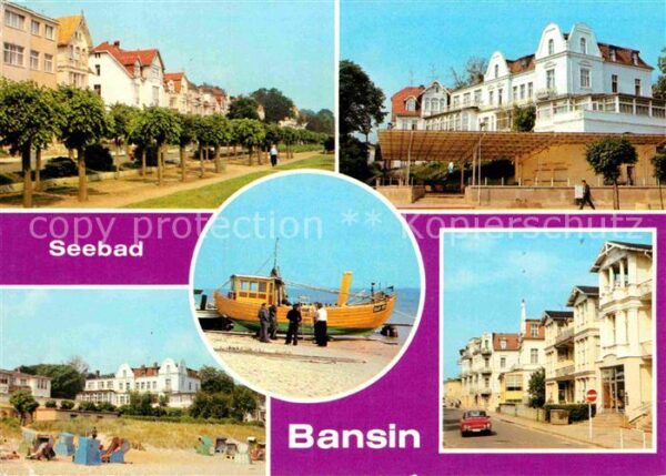 Bansin Ostseebad Promenade FDGB Erholungsheim Josef Orlo