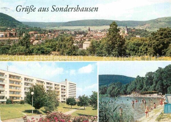 Sondershausen Thueringen Panorama Neubaugebiet Borntal Bebraer T