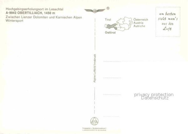 Obertillach Lienz Tirol Fliegeraufnahme – Bild 2