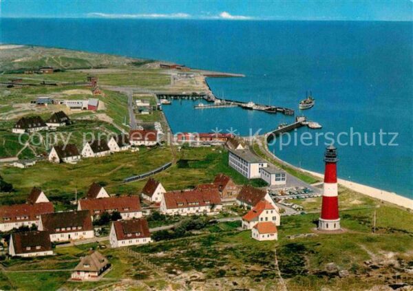 Hoernum Sylt Fliegeraufnahme mit Leuchtturm