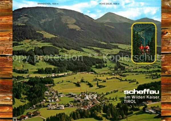 Scheffau Wilden Kaiser Fliegeraufnahme mit Hohe Salve und Bran