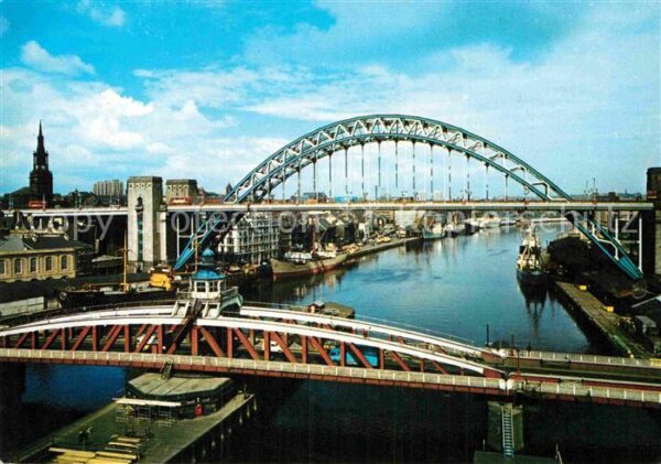 Newcastle upon Tyne Swing Bridge and Tyne Bridge