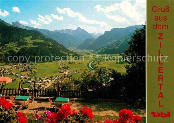Zell Ziller Tirol Blick vom Gasthaus Schöne Aussicht