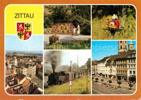 Zittau Blumenuhr Schleifermännelbrunnen Rathau