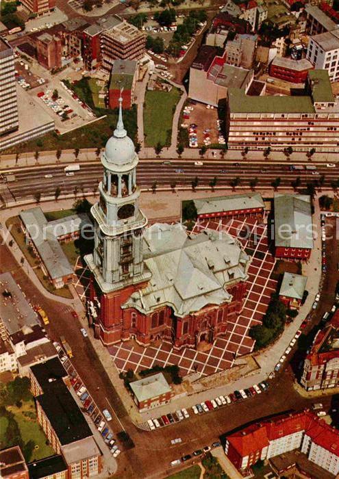 Hamburg Hauptkirche St Michaelis Fliegeraufnahm