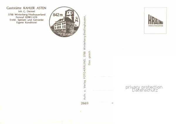 Winterberg Hochsauerland Gaststätte Kahler Asten – Bild 2