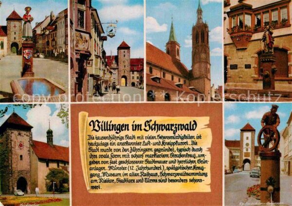 Villingen-Schwenningen Trachtenbrunnen Obertor Münster Narrobr