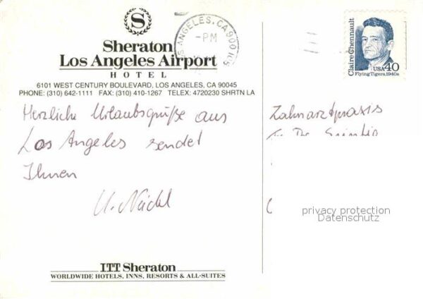 Los Angeles California Sheraton Hotel – Bild 2