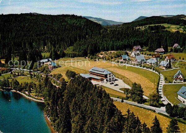 Titisee Hotel Cafe Brugger am See Fliegeraufnah