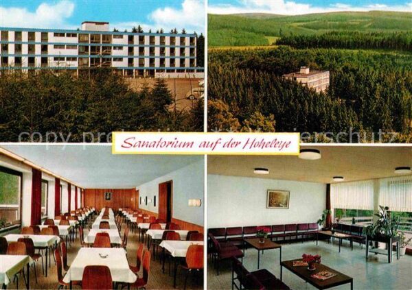 Winterberg Hochsauerland Sanatorium auf der Hoheleye Speisesaal