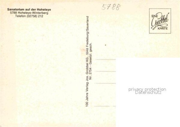 Winterberg Hochsauerland Sanatorium auf der Hoheleye Speisesaal – Bild 2
