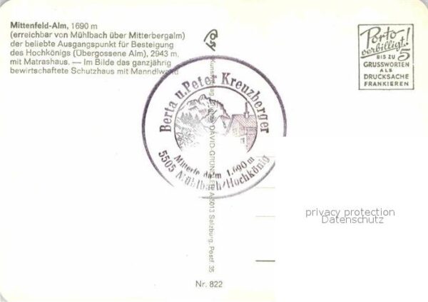 Hochkoenig Mittenfeld Alm Panorama – Bild 2