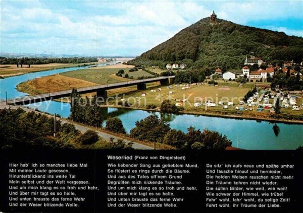 Porta Westfalica mit Kaiser Wilhelm Denkmal Wittekindsbe