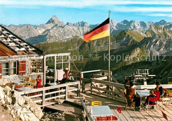 Nebelhorn Gipfelhütte Terrasse Hochvogel Hornbach