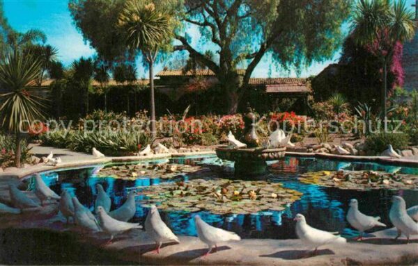 San Juan Capistrano Old Mission Fountain garden