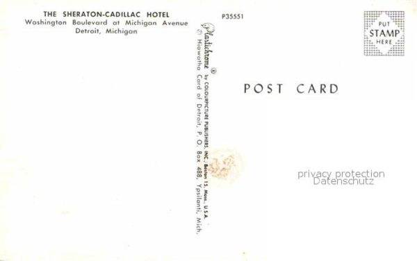Detroit Michigan Sheraton-Cadillac Hotel – Bild 2