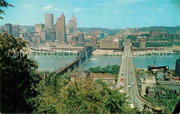 Pittsburgh Liberty Tubes Bridge Monongahela River