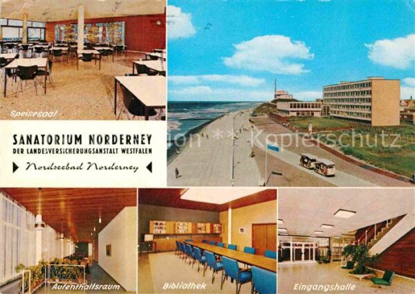 Norderney Nordseebad Sanatorium Bibliothek Eingangshalle Auf