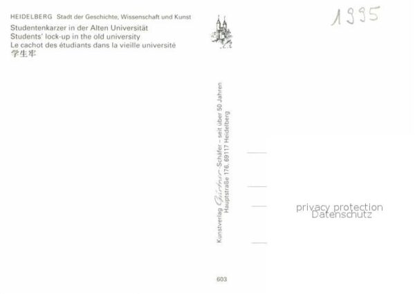 Heidelberg Neckar Studentenkarzer Alte Universität – Bild 2