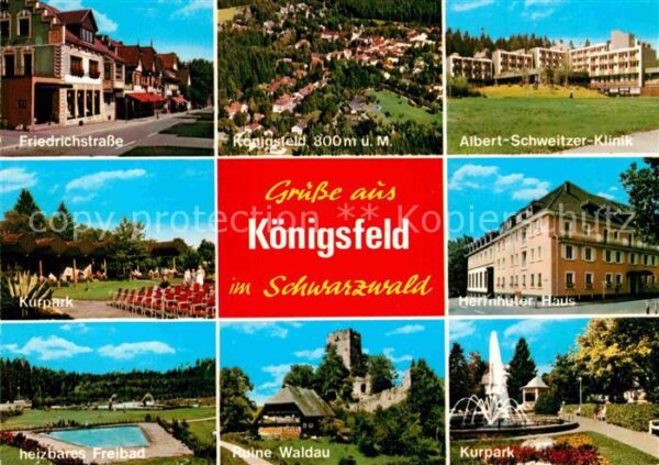 Koenigsfeld Schwarzwald Ruine Waldau Friedrichstrasse Albert-Sc