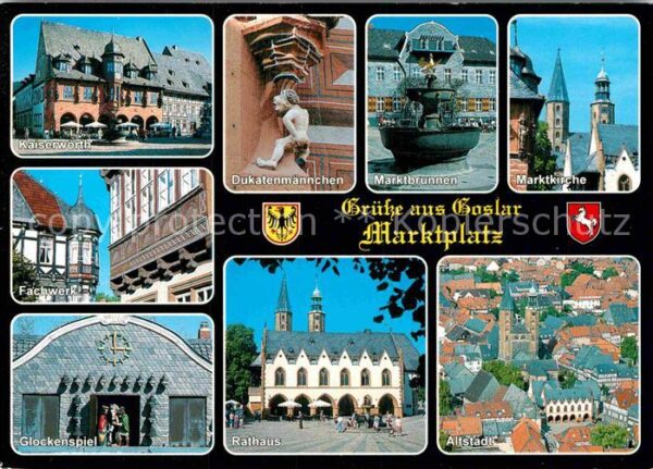 Goslar Marktplatz Kirche Brunnen Rathaus Dukat