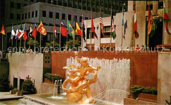 New York City Promentheus Fountain Rockefeller Center
