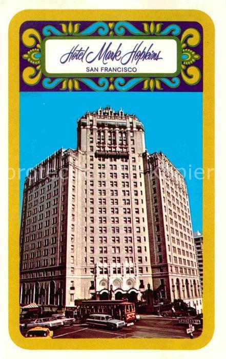 San Francisco California Hotel Mark Hopkins Strassenbahn
