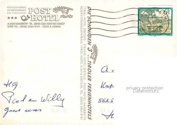 Nassereith Post-Hotel Postkutsche Fliegeraufnahme – Bild 2