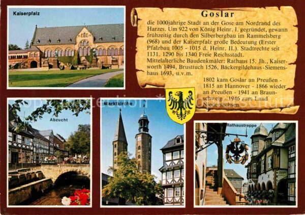 Goslar Kaiserpfalz Abzucht Marktkirche Rathaus