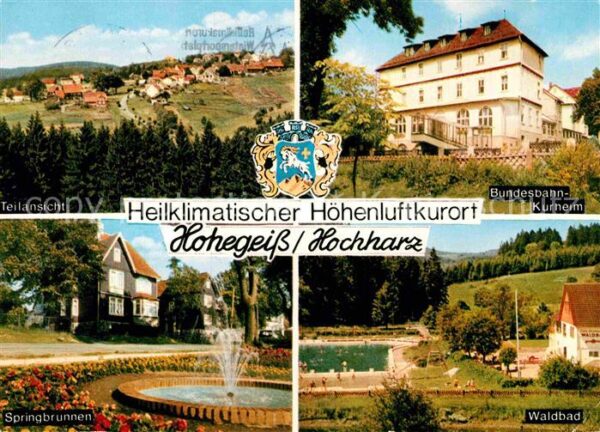 Hohegeiss Harz Bundesbahn-Kurheim Waldbad Springbrunne