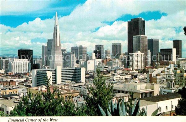 San Francisco California Skyline with Financial Center
