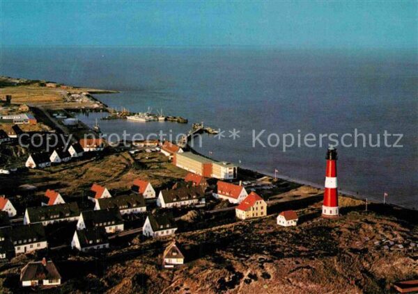 Hoernum Sylt Fliegeraufnahme mit Leuchtturm und Hafe