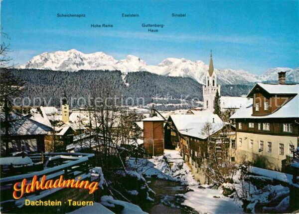 Schladming Obersteiermark Partie am Talbach im Winter Dachstein T