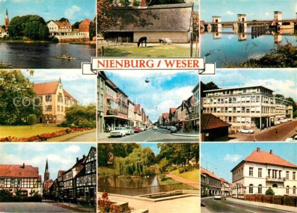 Nienburg Weser Brücke Weser Ortspartien