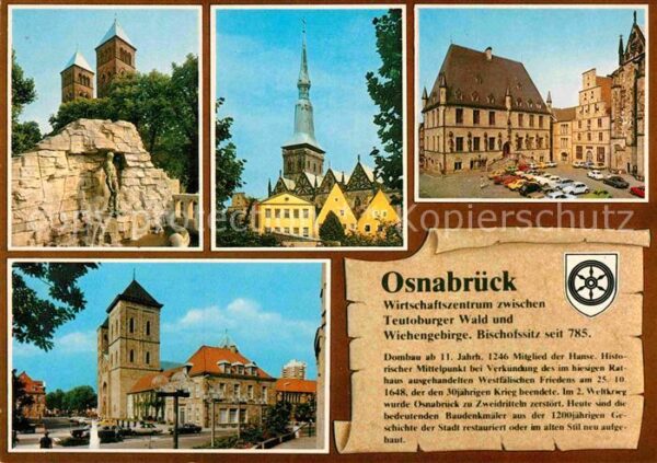 Osnabrueck Bischofssitz seit 785 Kirchenpartien