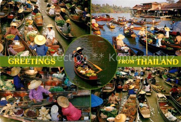 Thailand Markt Boote auf dem Wasser Floating Mar
