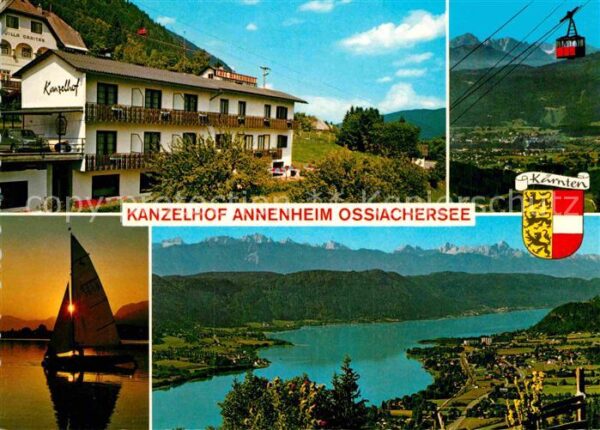 Annenheim Ossiacher See Kanzelhof Seilbahn Fliegeraufnahme