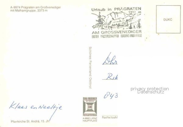 Praegraten Grossvenediger Ortspartie mit Grossvenediger und Malha – Bild 2