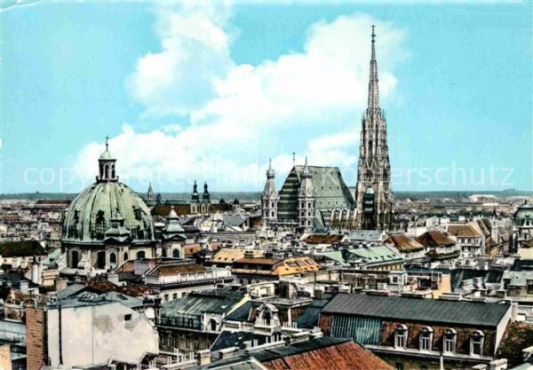 Wien Blick über den Dächern mit Stefansdom u
