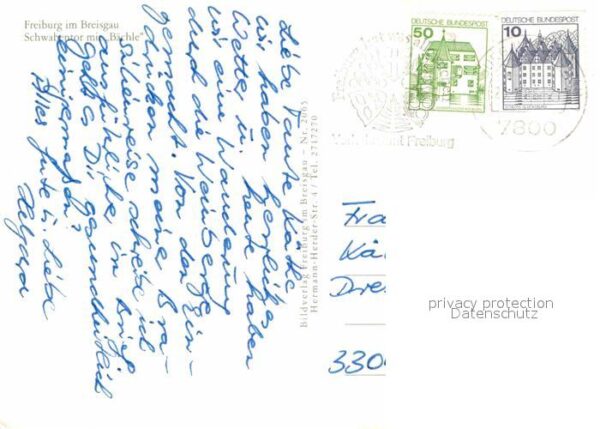 Freiburg Breisgau Schwabentor mit Bächle – Bild 2