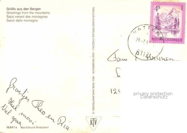 Insbruck Grüsse aus den Bergen Holzhäuser – Bild 2