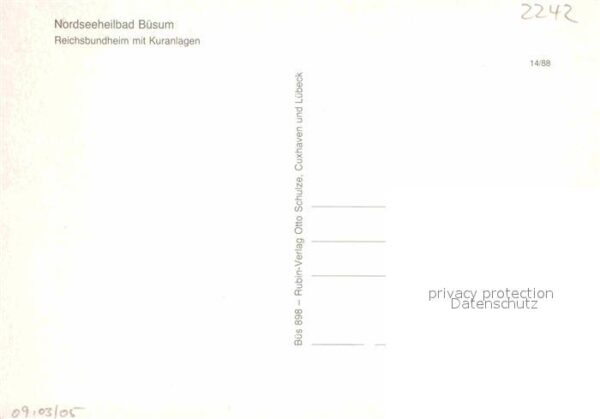 Buesum Nordseebad Reichsbundheim mit Kuranlagen – Bild 2