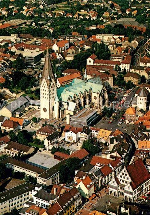 Paderborn Fliegeraufnahme Kaiserpfalz Dom Gaukirc