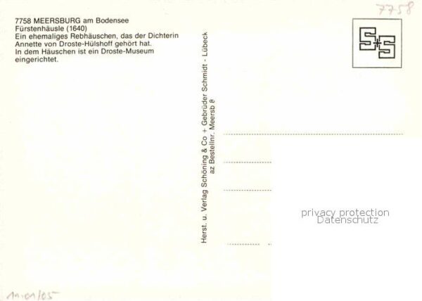 Meersburg Bodensee Droste Hülshoff Fürstenhäusle – Bild 2