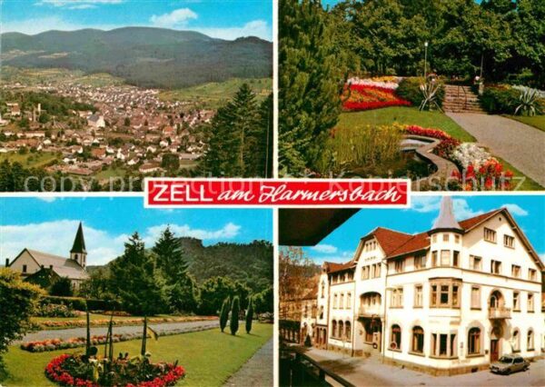 Zell Harmersbach Fliegeraufnahme Park Erholungsheim Hote