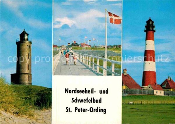 St Peter-Ording Böhler und Westhever Leuchtturm Seebrüc