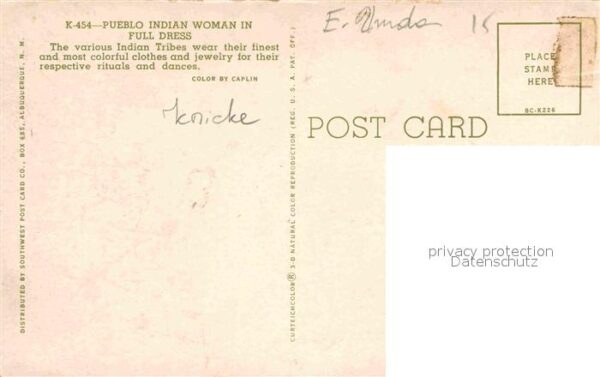 Indianer Native American Pueblo Indian Woman Indian Tribes – Bild 2