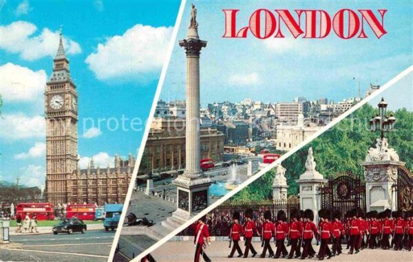 Leibgarde Wache London Trafalgar Square Marching Guards