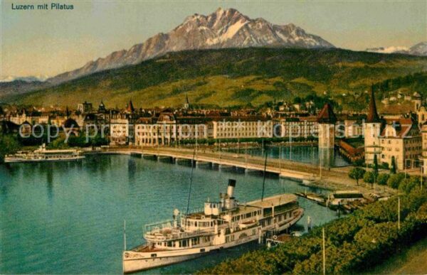 Dampfer Seitenrad Stadt Luzern Pilatus