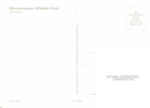 Kunsthandwerk Lüftlmaler Zwink Malerhaus Oberammergau – Bild 2